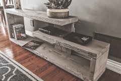 Distressed rustic console table