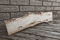 Live edge coat rack with distressed nails