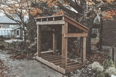 Covered firewood storage - in progress